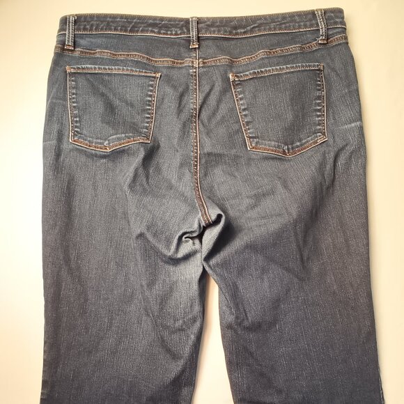 Talbots Flawless Jeans Size 16 Slim Ankle High Rise Dark Wash - Picture 3 of 9